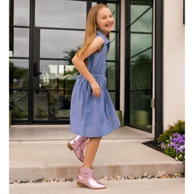 Miss Dallas Gem Western Boot in Pink - Kids