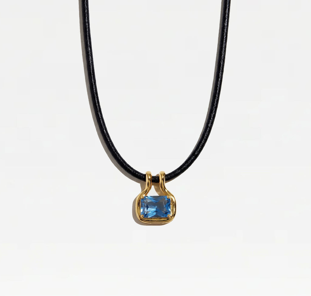 THE NAIA AQUA GEM PENDANT NECKLACE