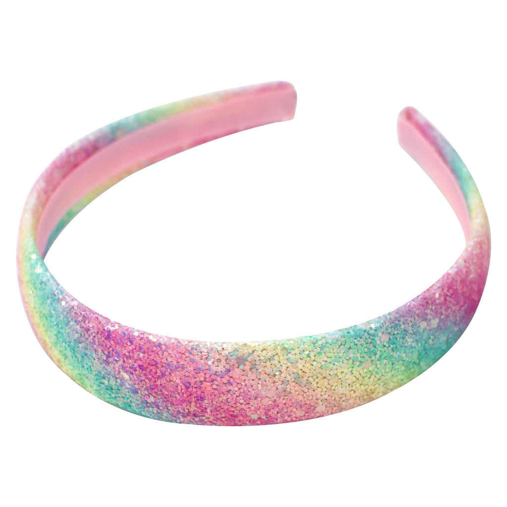 Rainbow Chunky Glitter Wide Headband