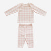 Playset, Pink Plaid | Baby Long-sleeve Cotton Jersey