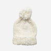 Classic Pom Hat, Cream | Hand Knit Kids & Baby Hat