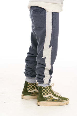 Color Block Bolt Jogger Seaweed and Jasmine
