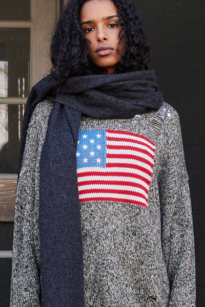 American Flag Oversized Sweater