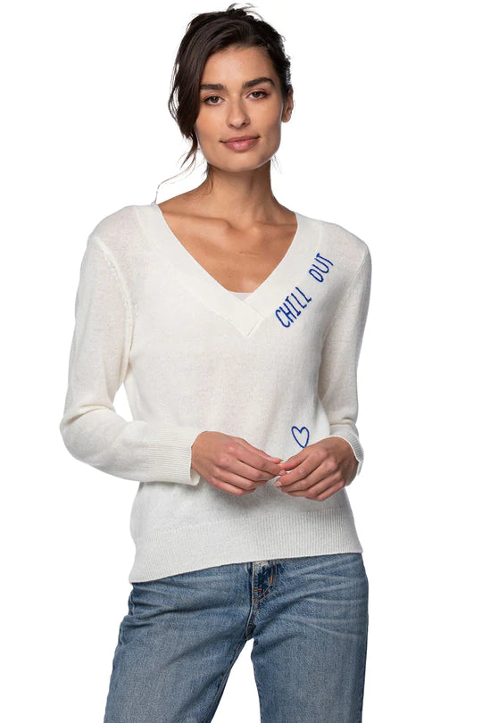 Buy Lucky Brand women chenille v neck sweater navy Online