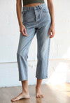 Relaxed Mid-Rise Crop Denim
