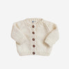 Classic Cardigan, Cream | Hand Knit Kids Sweater