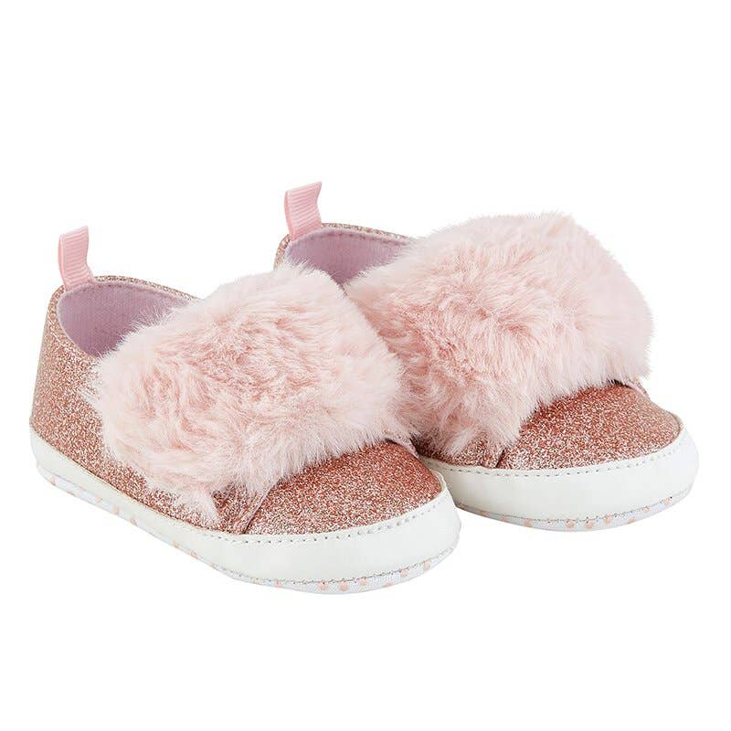 Pink Fur Shoe 6-12mo