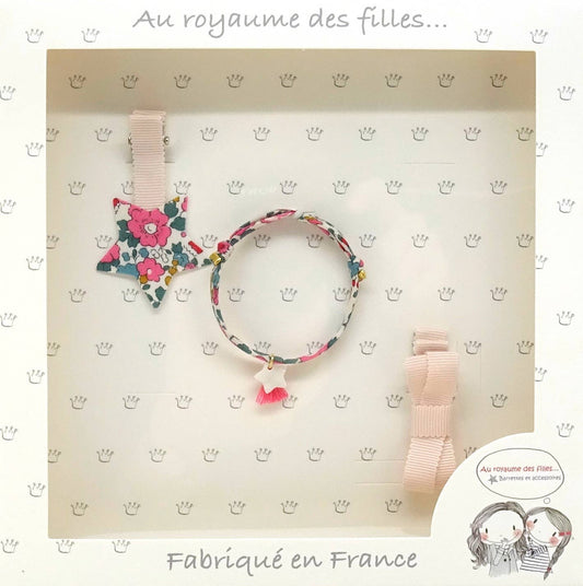 Coffret barrettes et bracelet