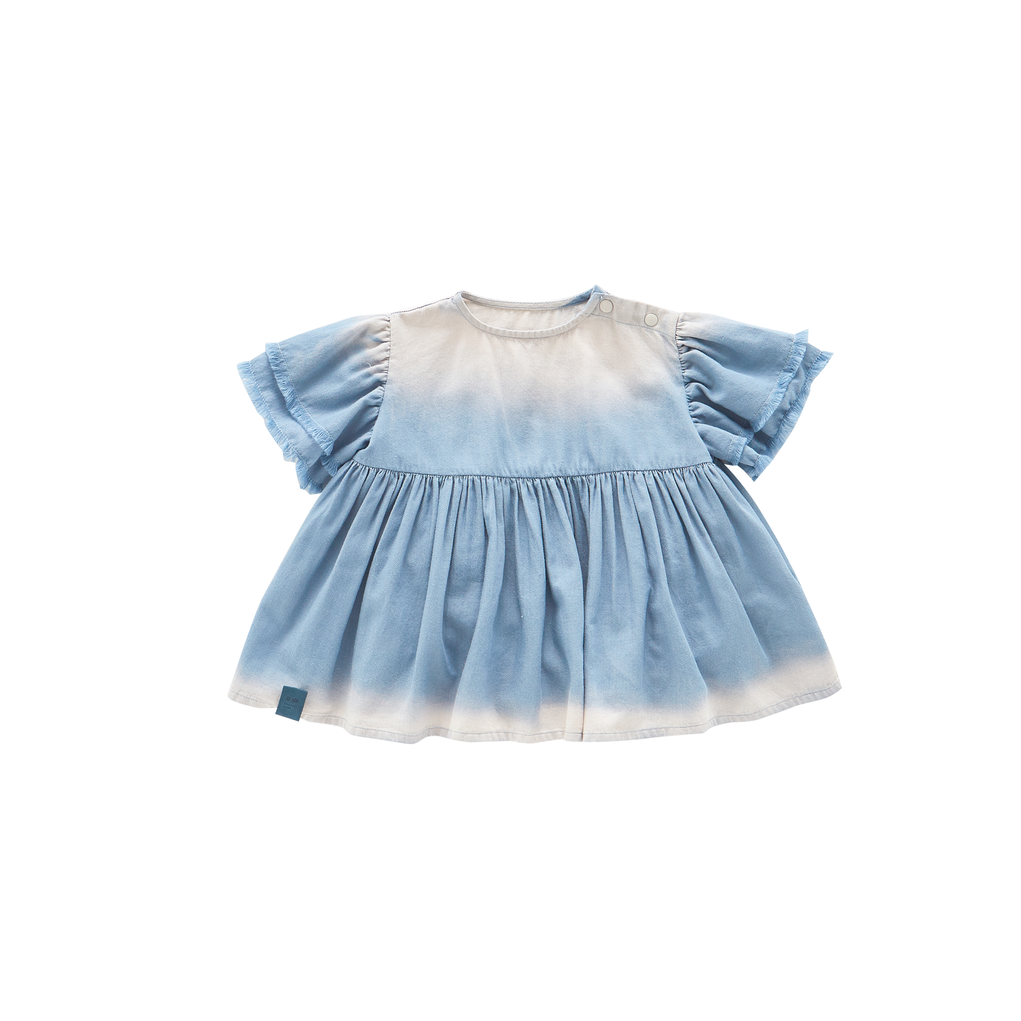 Baby Fit and Flare Dress  - Blue Chambrey